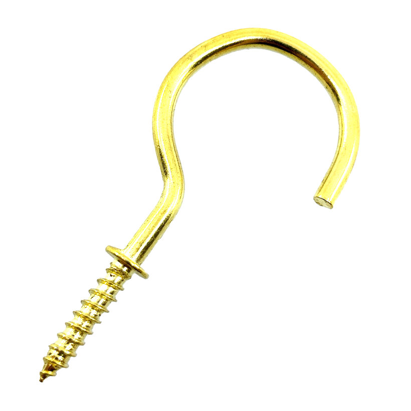 Peremes kampó, sárgaréz, 30mm