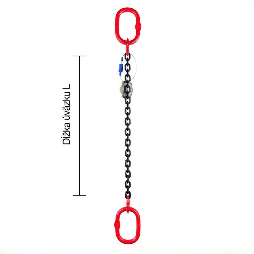 Láncos felfüggesztés kampó-kampó 80 o. (4,5 m, 2000 kg, 8 mm)