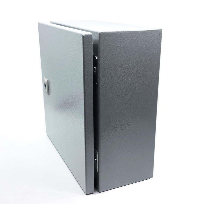 Fém elosztószekrény, acél, szürke 400x400x200mm