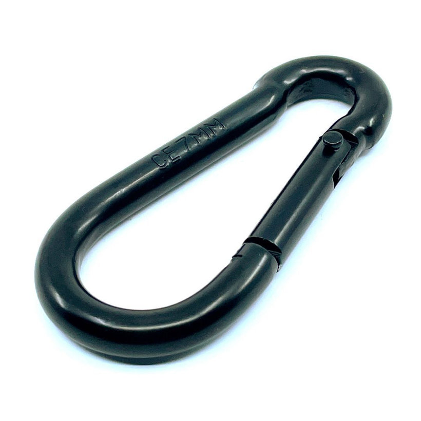 Tűzoltó karabiner DIN 5299C fekete 12mm