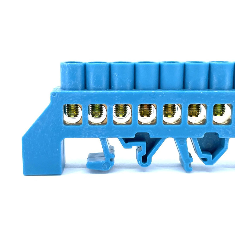 Szigetelt földelősín N, kék 8P