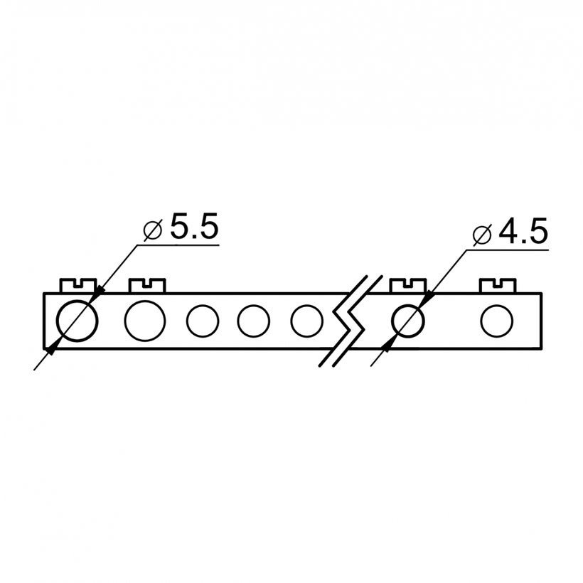 Falon kívüli elosztódoboz, füstszínű ajtóval, N/PE sínnel 110x200x70mm