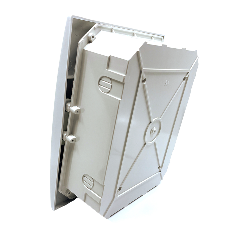 Süllyesztett elosztódoboz, fehér ajtóval, N/PE sínnel 160x200x60mm