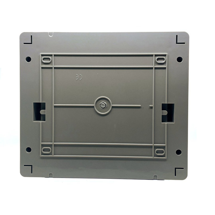 Falon kívüli elosztódoboz, átlátszó ajtóval, N/PE sínnel 410x285x140mm