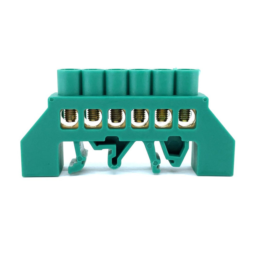 Szigetelt földelősín PE, zöld 6P