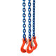Láncos felfüggesztés szem-3 kampó 100 o. rövidítővel (2,5 m, 21200/15000 kg, 16 mm)