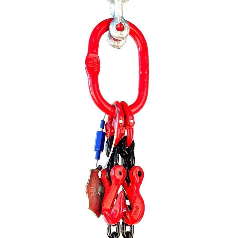 Láncos felfüggesztés szem-2 kampó 80 o. rövidítővel (4 m, 2800/2000 kg, 8 mm)