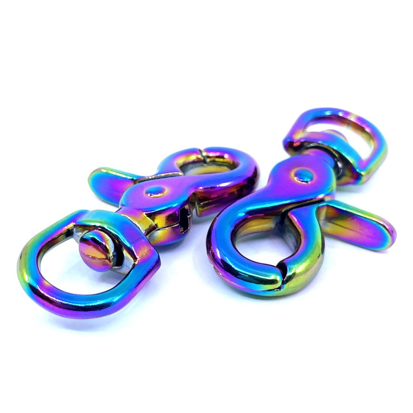 Karabiner nyíló szivárványos 61x13mm