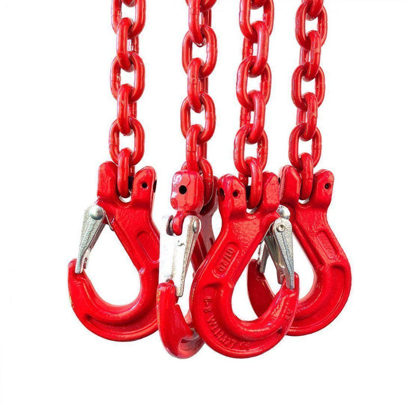 Láncos felfüggesztés szem-4 kampó 80 o. rövidítővel (5,5 m, 11200/8000 kg, 13 mm)