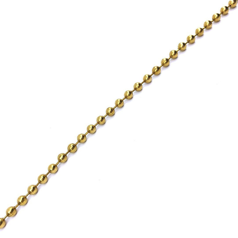 Golyós lánc sárga cink 2,4mm