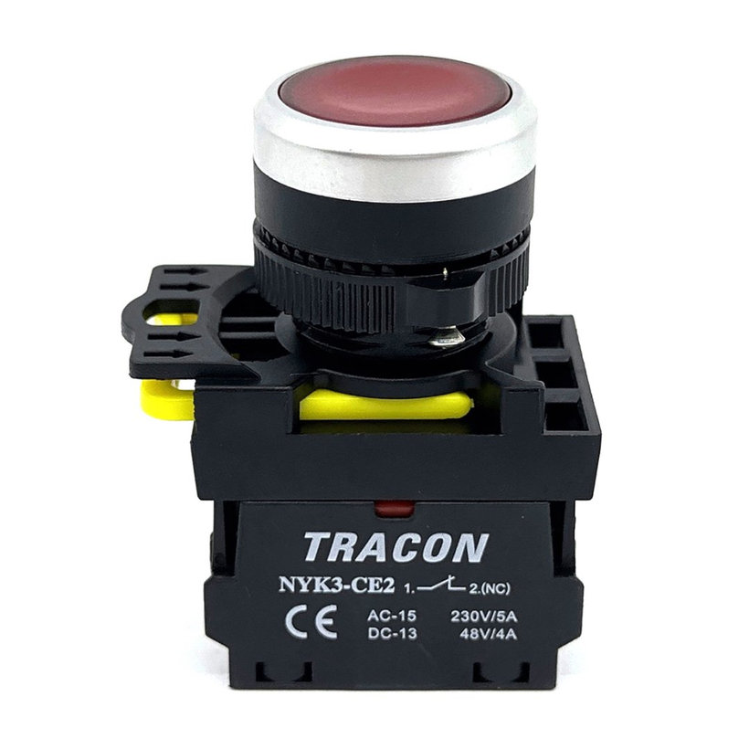 Gombkapcsoló háttérvilágítással piros