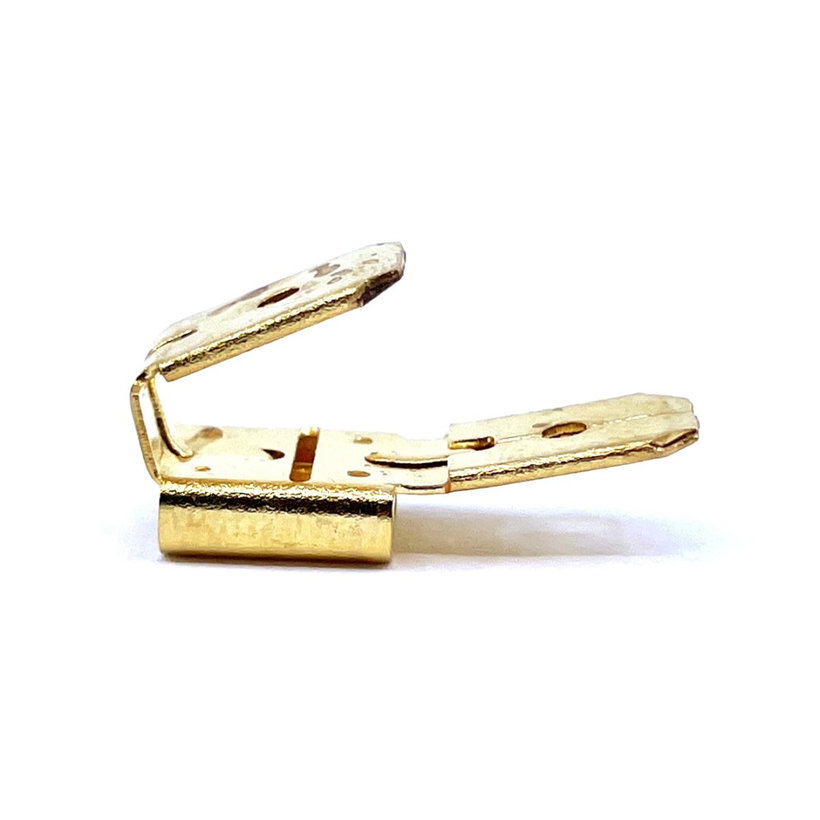 Szigeteletlen rátolható csatlakozó csap+hüvely, sárgaréz 2,5mm²