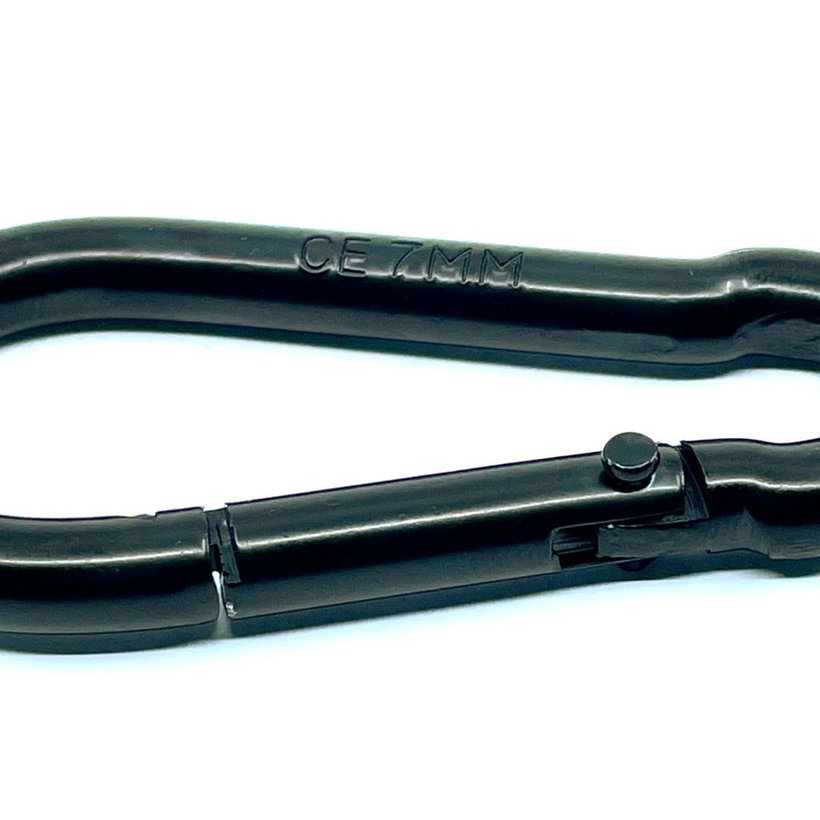 Tűzoltó karabiner DIN 5299C fekete 5mm