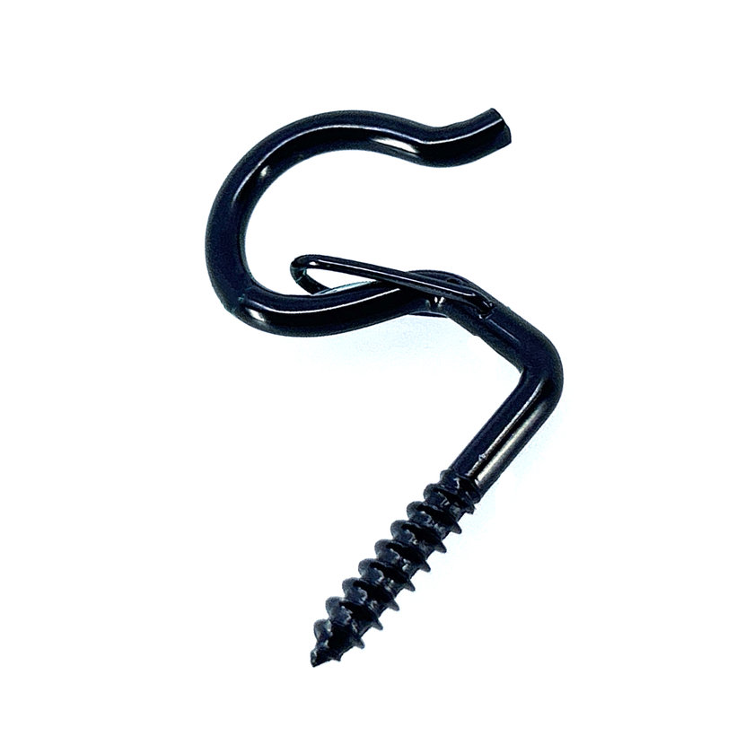 Dekoratív szem csavarral, cserép rögzítéséhez - fekete