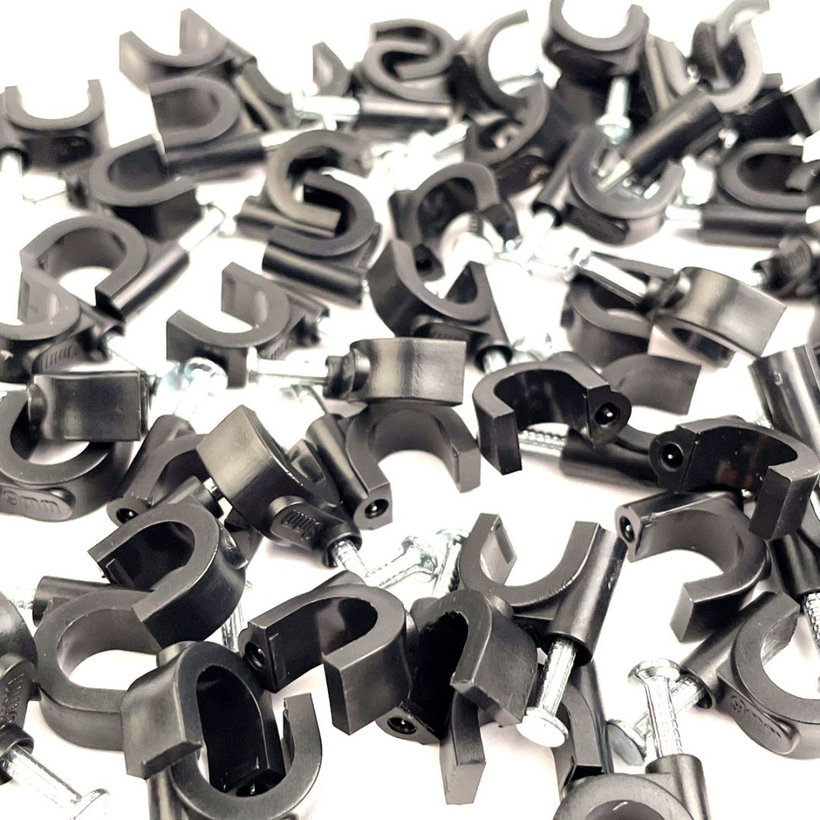 Kábelbilincs ovális fekete 4mm