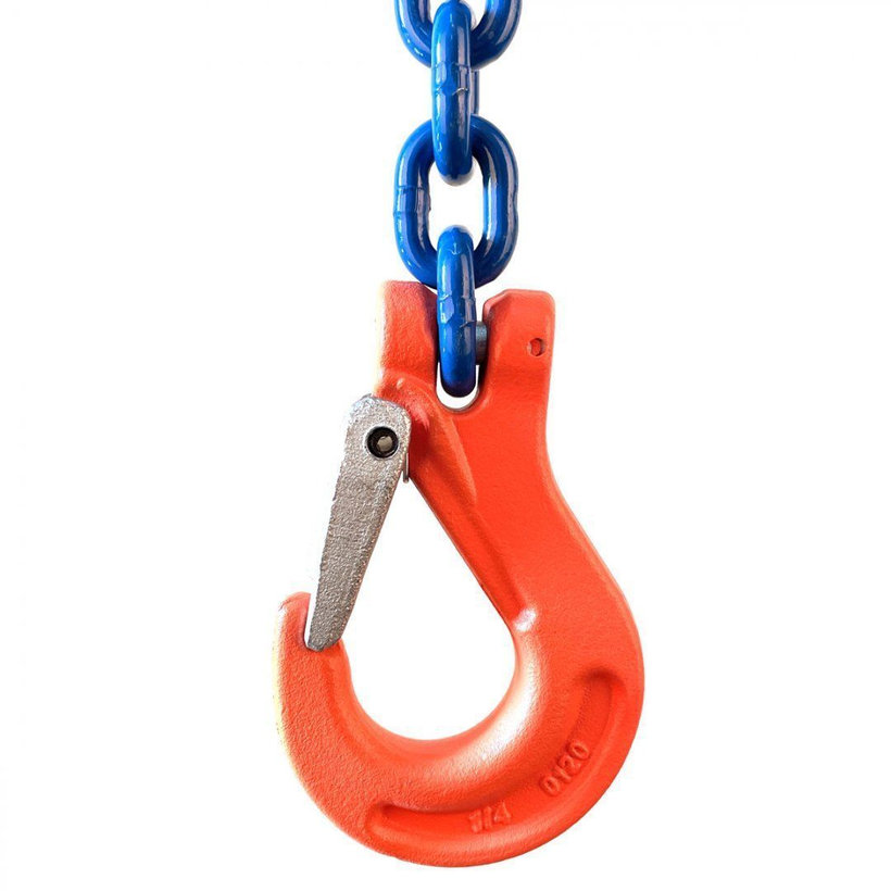 Láncos felfüggesztés szem-kampó 100 o. rövidítővel (2,5 m, 1400 kg, 6 mm)