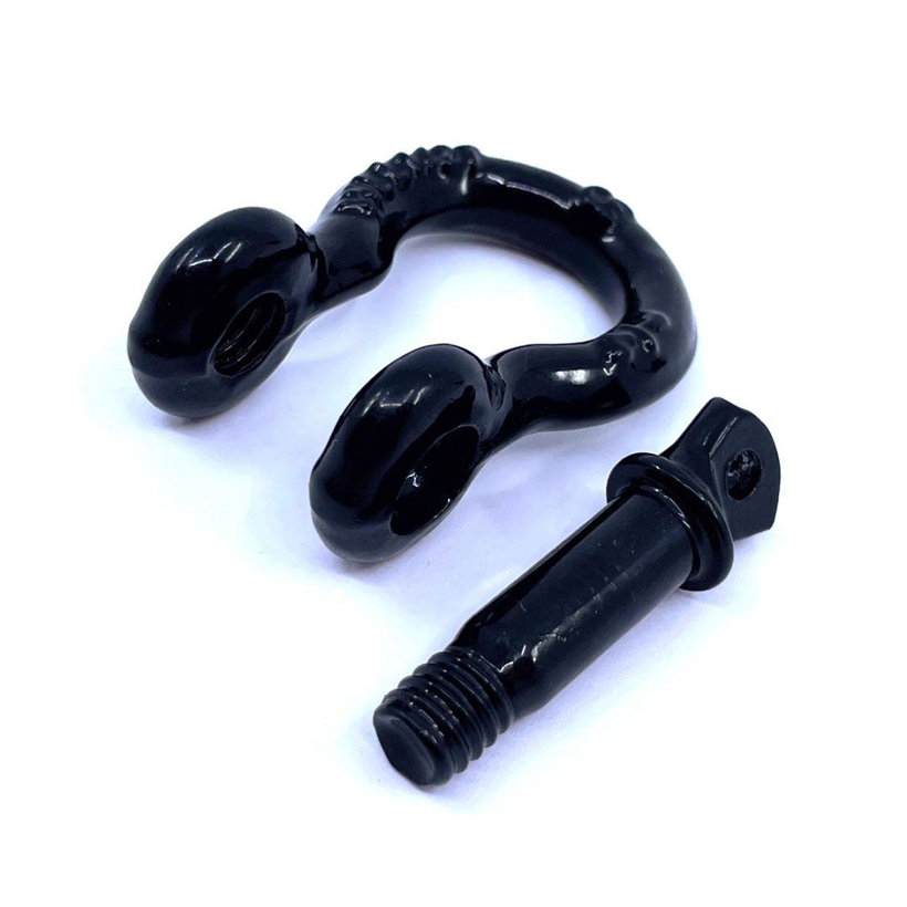 Szilárd kengyel Ív alakú, csappal - fekete 0,75T