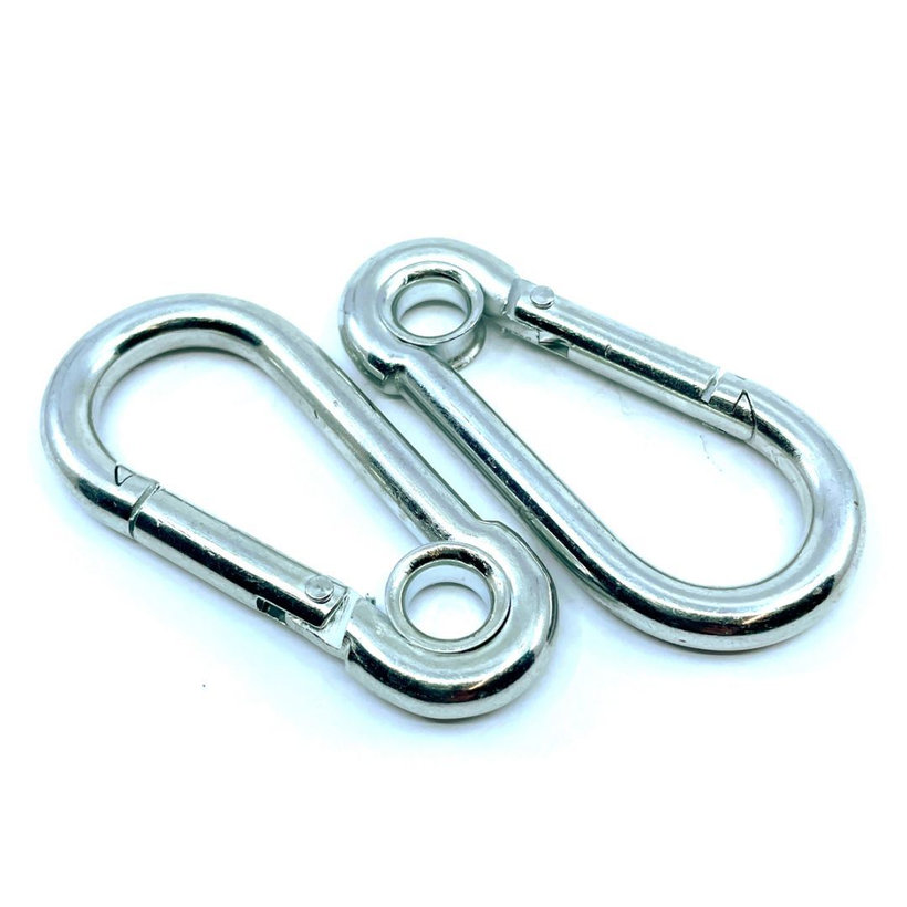 Karabiner gyűrűvel zn 5mm
