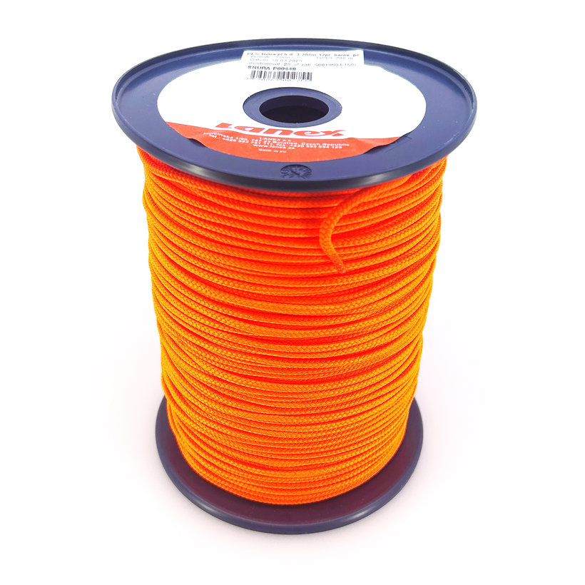 PES fonott zsinór mag nélkül, színes 3mm