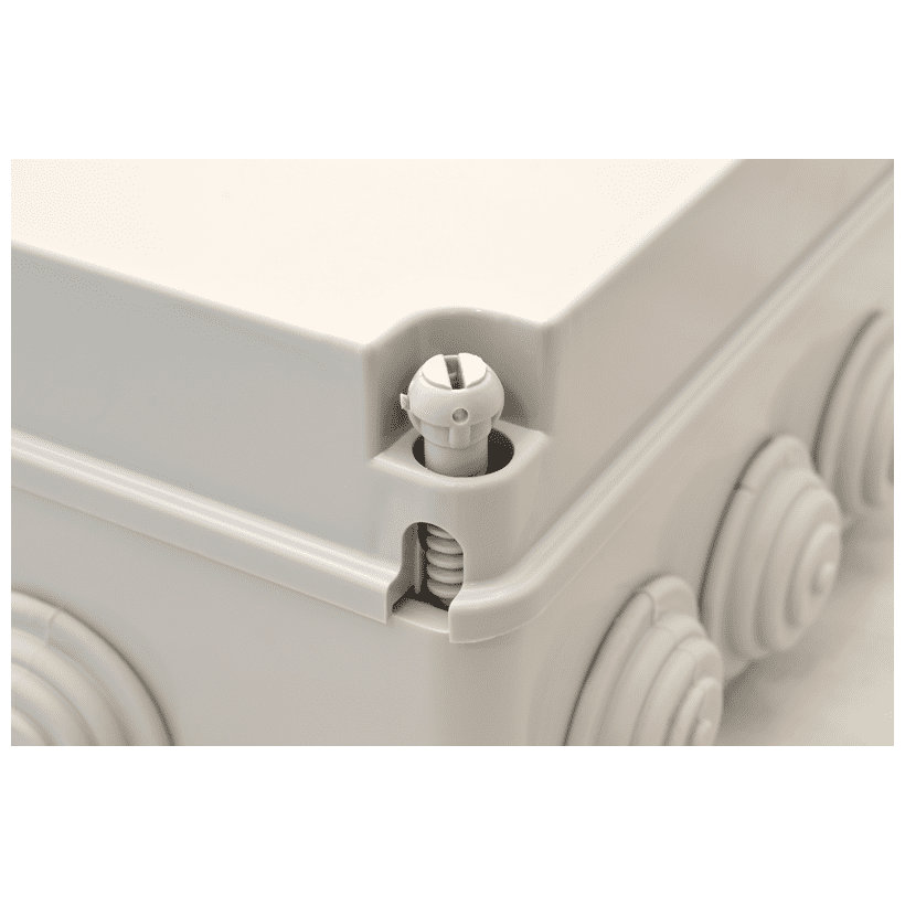 Kötődoboz, falon kívüli, műanyag csavarral IP65 310x230x130mm