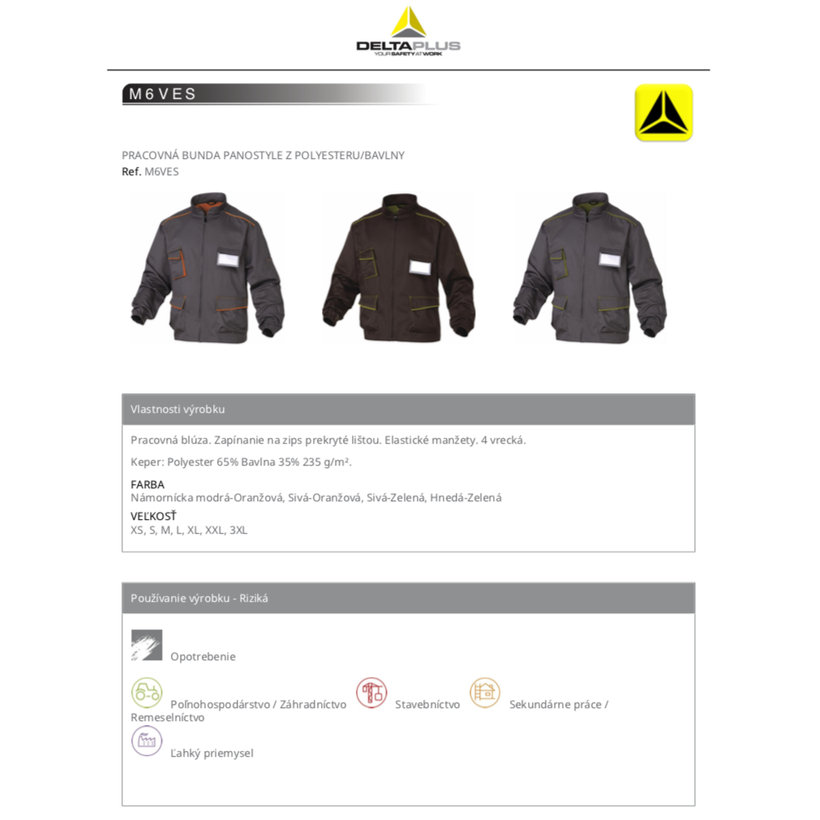 PANOSTYLE munkakabát kék-narancssárga XXL