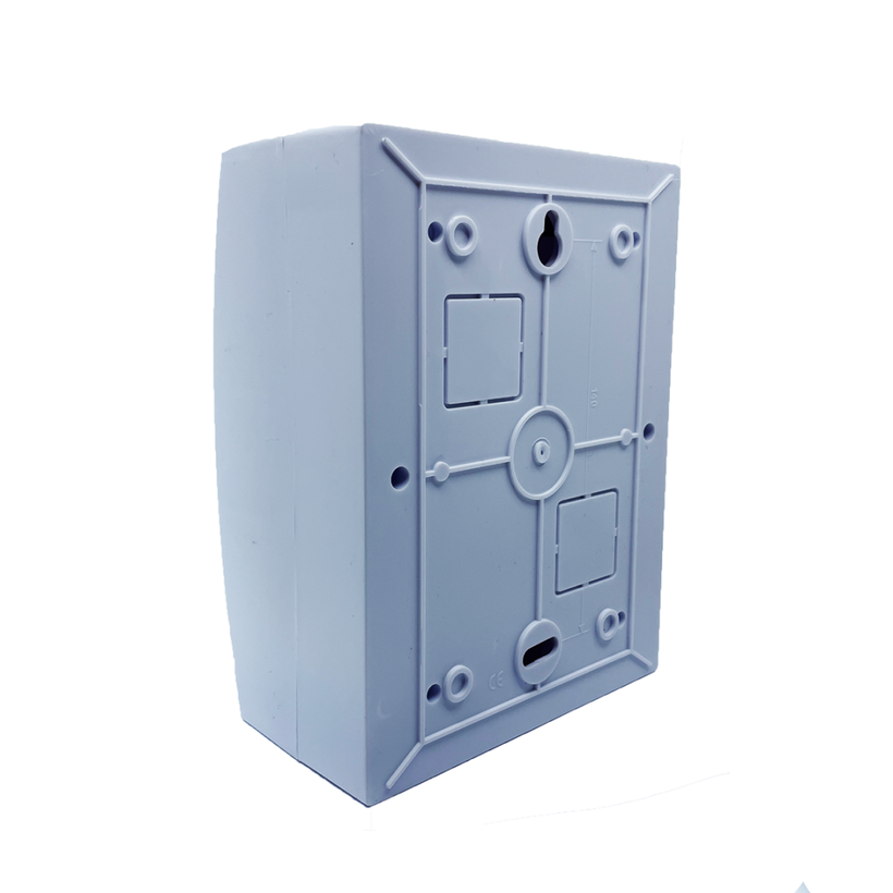 Falon kívüli elosztódoboz, füstszínű ajtóval, N/PE sínnel 150x205x75mm