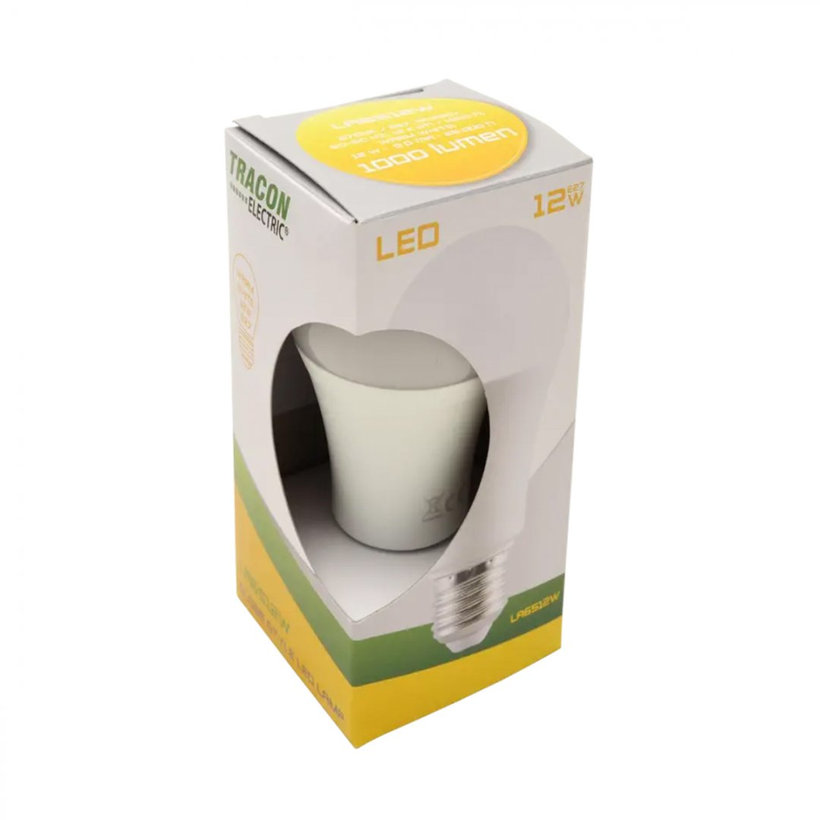 Gömb burájú LED fényforrás E27 12W - semleges fehér