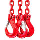 Láncos felfüggesztés szem-3 kampó 80 o. rövidítővel (1 m, 4250/3000 kg, 8 mm)