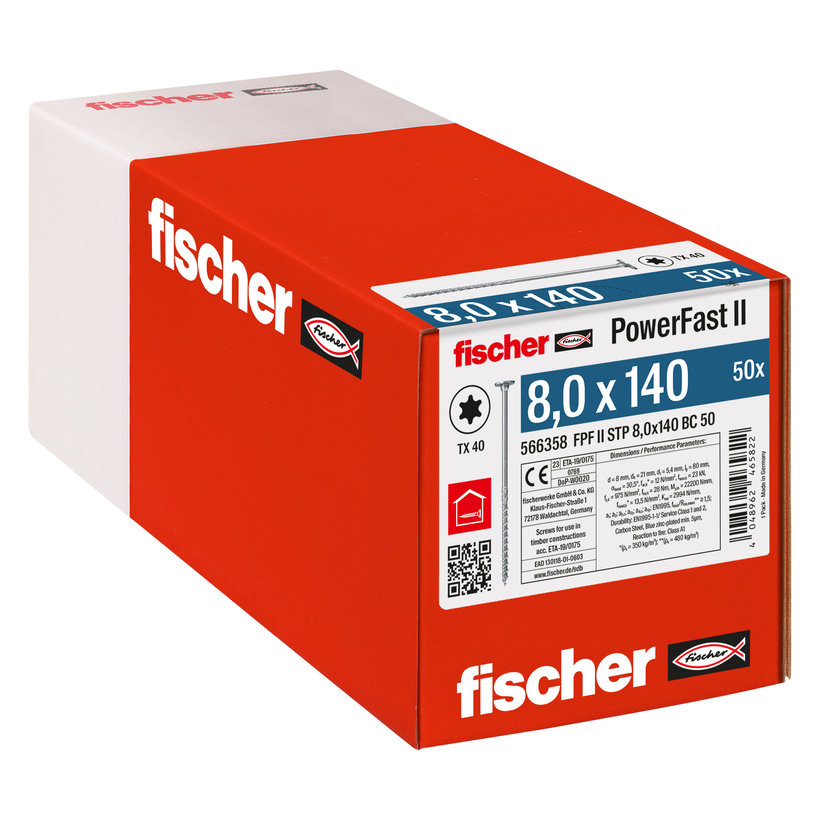 Faszerkezet építőcsavar lemezfejjel FPF II WTP 8,0x200