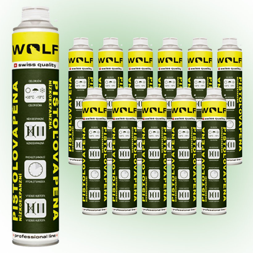 Szerelő (PUR) hab pisztolyos ALACSONY TÁGULÁSÚ 12 db MEGA PACK 750ml