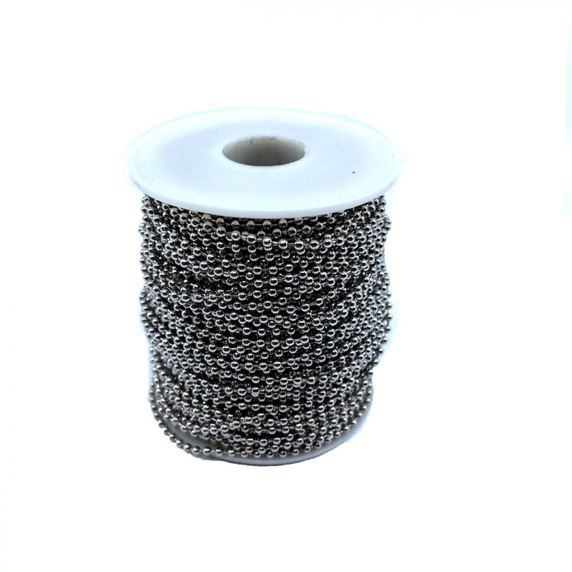 Golyós lánc nikkelezett 2,4mm