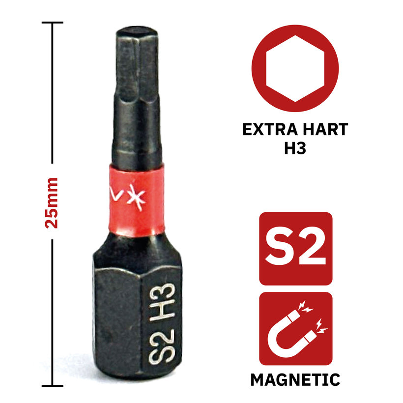 Bit mágneses H3x25 mm