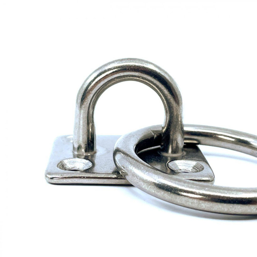 Rozsdamentes acél lemez szemmel és gyűrűvel 40x50mm