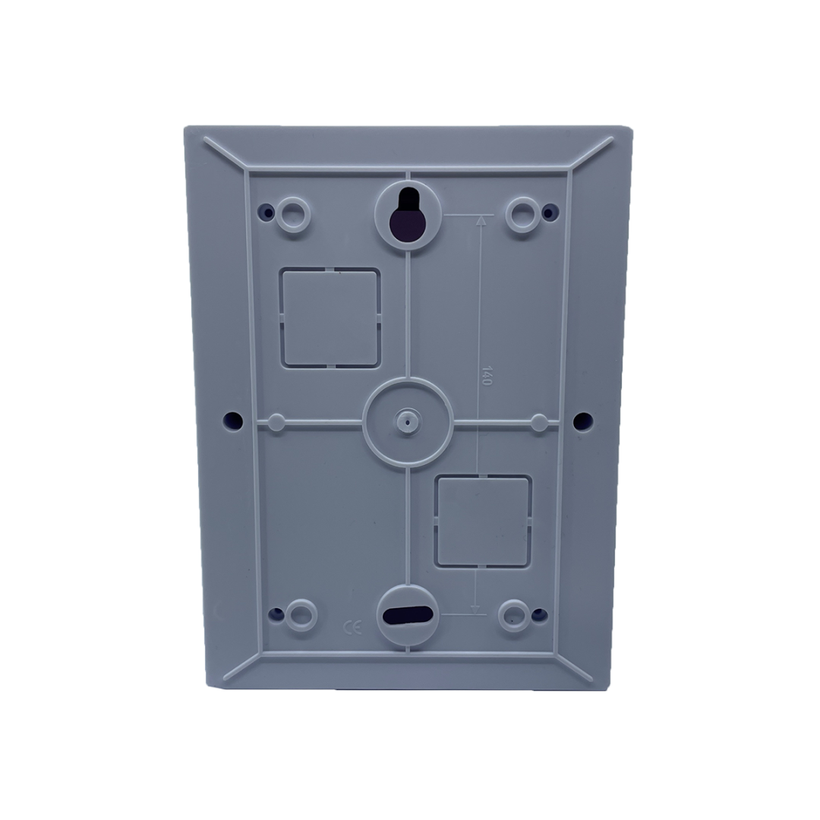 Falon kívüli elosztódoboz, füstszínű ajtóval, N/PE sínnel 150x205x75mm