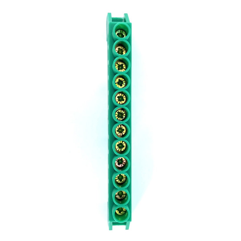 Szigetelt földelősín PE, zöld 14P