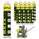 Szerelő (PUR) hab MAXX pisztolyos ALACSONY TÁGULÁSÚ - 10 ks MEGA PACK 850ml
