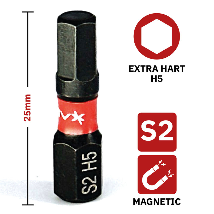 Bit mágneses H5x25 mm