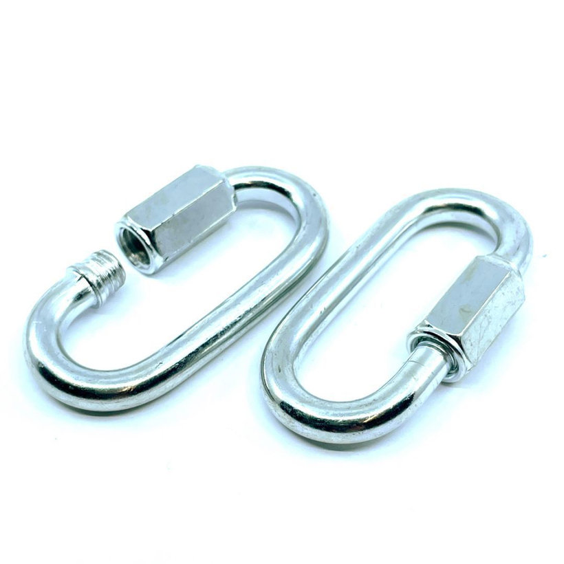 Karabiner anyával, horganyzott 7 mm