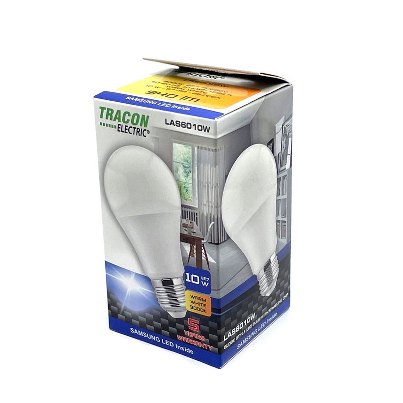 LED izzó gömb E27 10W - meleg - chippel