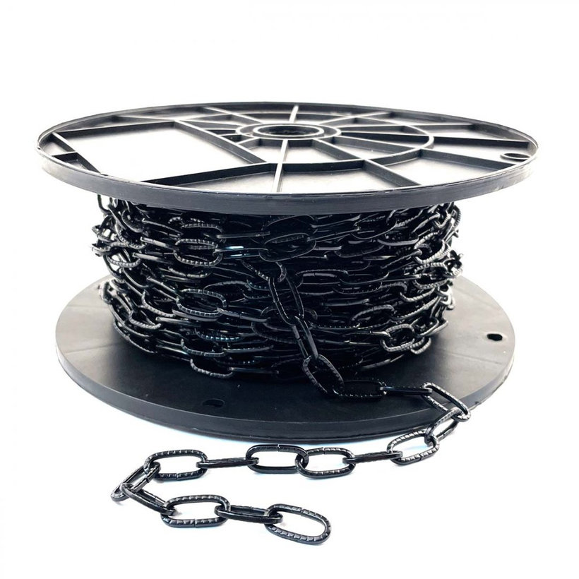 Dekoratív lánc kovácsolt fekete cink 2mm