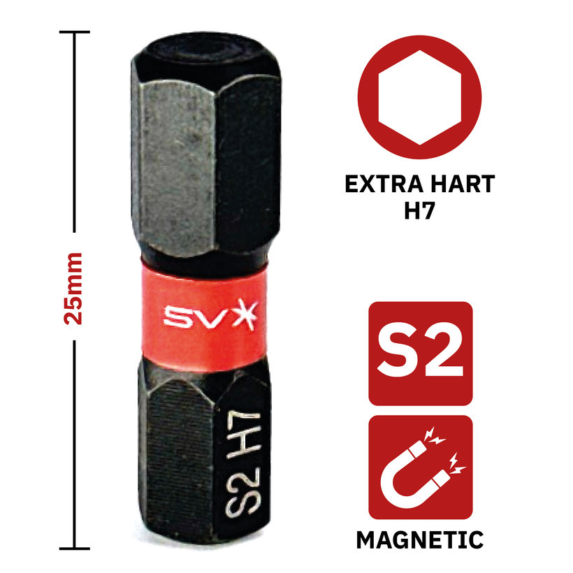 Bit mágneses H7x25 mm