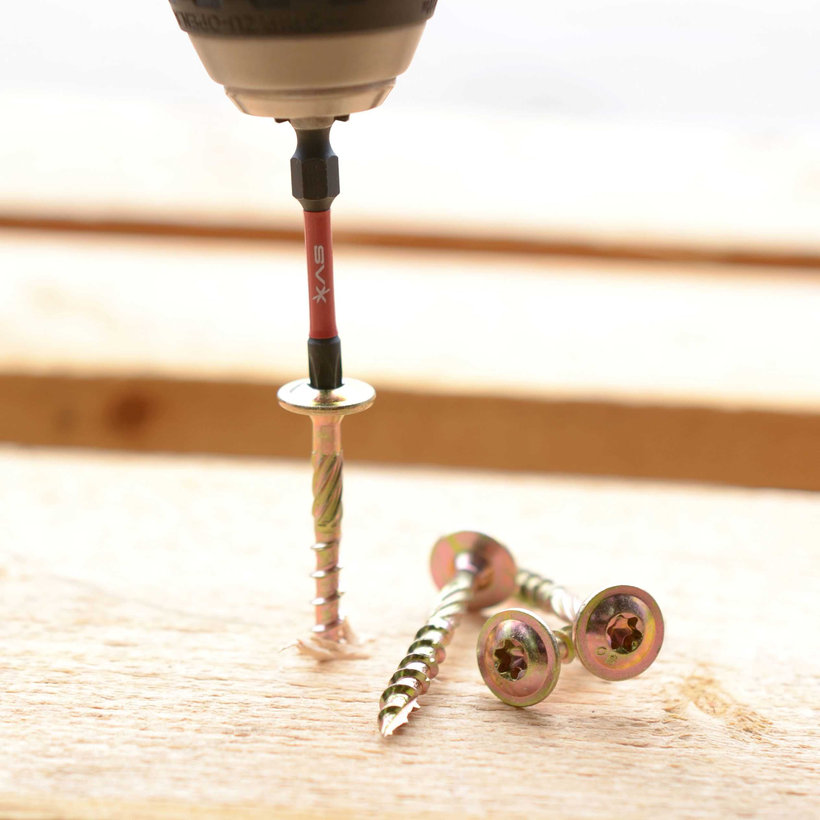 Faszerkezet építőcsavar lemezfejjel TX40 8x160mm