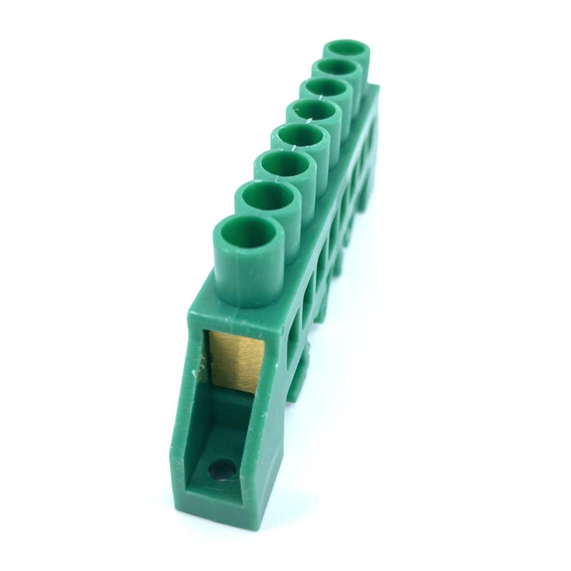 Szigetelt földelősín PE, zöld 8P