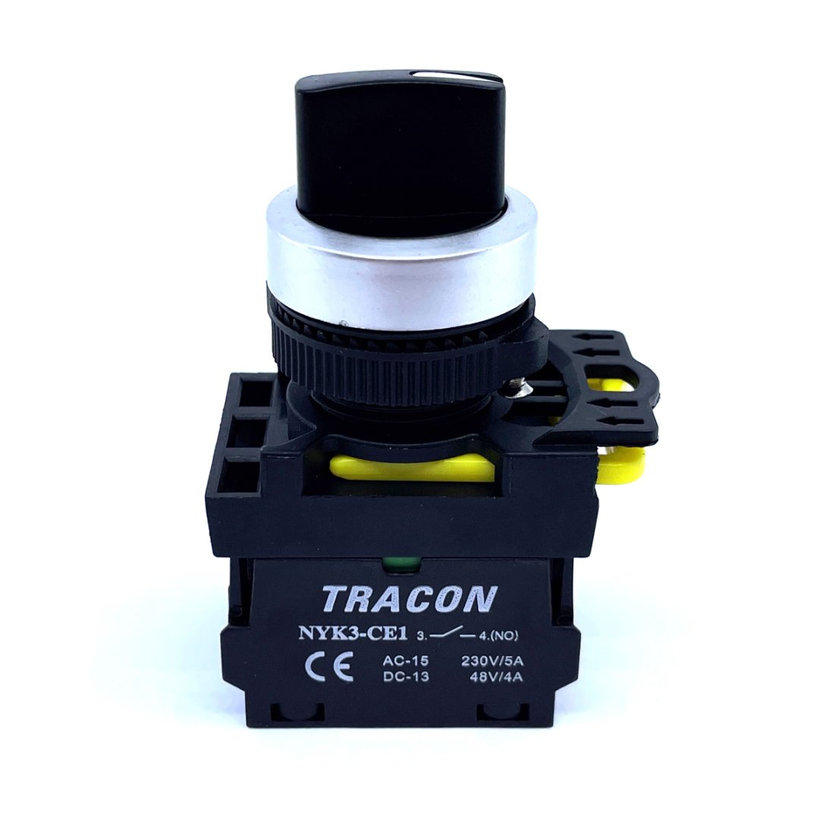 Karos kapcsoló, háromállású, rugóvisszatérítéses