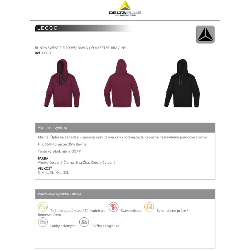 Munkapulóver LECCO fekete 3XL