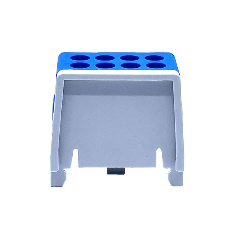 Főáramköri leágazó kapocs, sínre szerelhető, kék