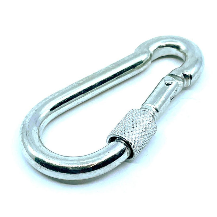 Karabiner rögzítőanyával horganyzott 4mm