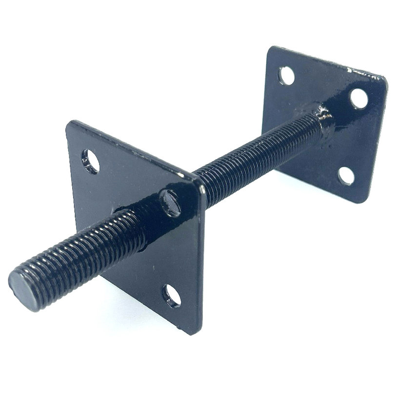 Állítható oszloptalp M20x200 (110x110+80x80) fekete