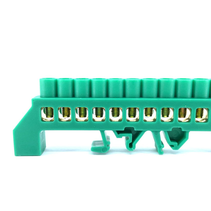 Szigetelt földelősín PE, zöld 12P