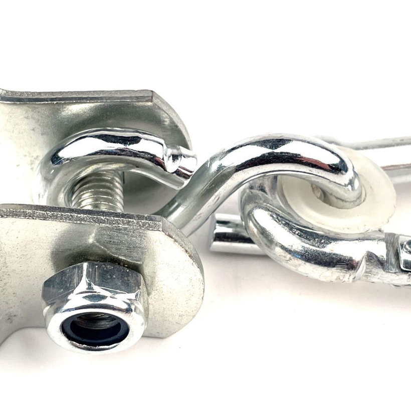 Hinta tartó bilincs karabinerrel zn 80mm